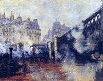 Клод Моне Европеский мост, вокзал Сен-Лазар 1877г 81х64 Musée Marmottan, Paris, France